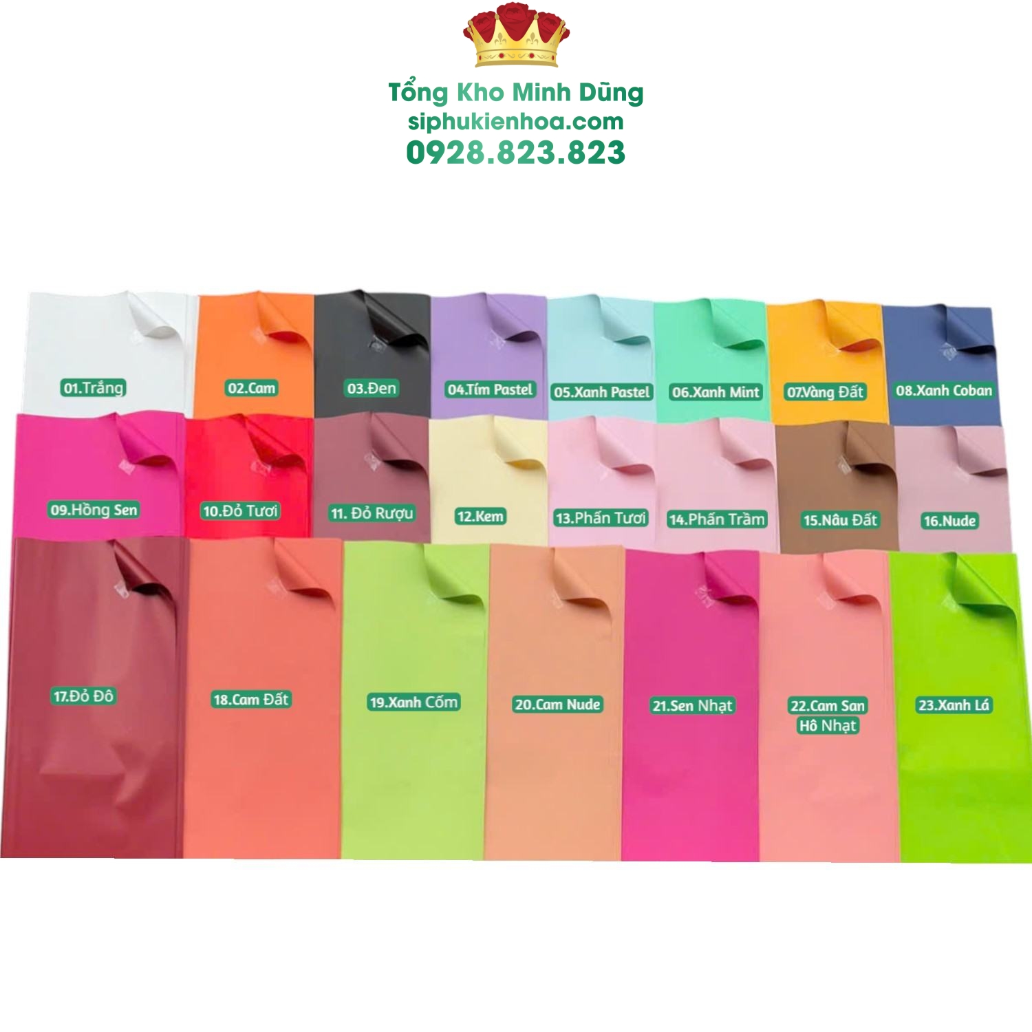 Giấy Bóng Đặc Chất Dày Dặn Satin Hq Cao Cấp - Sỉ Phụ Kiện Hoa Giấy Bóng Đặc Chất Dày Dặn Satin Hq Cao Cấp - Ảnh 4