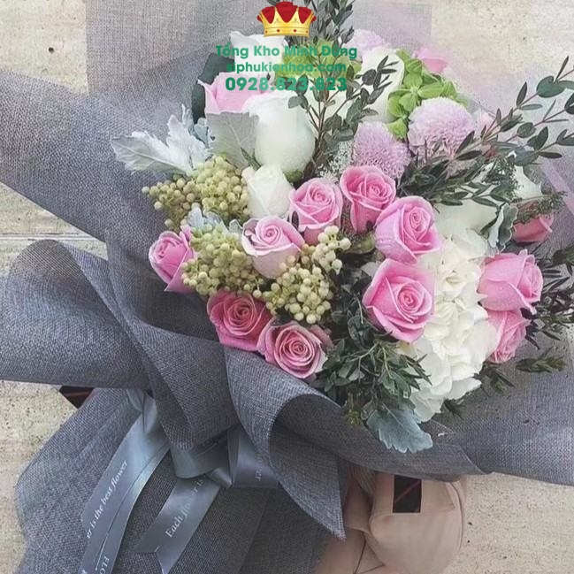 Bố Cuộn Không Viền Cao Cấp - Sỉ Phụ Kiện Hoa Bố Cuộn Không Viền Cao Cấp - Ảnh 2