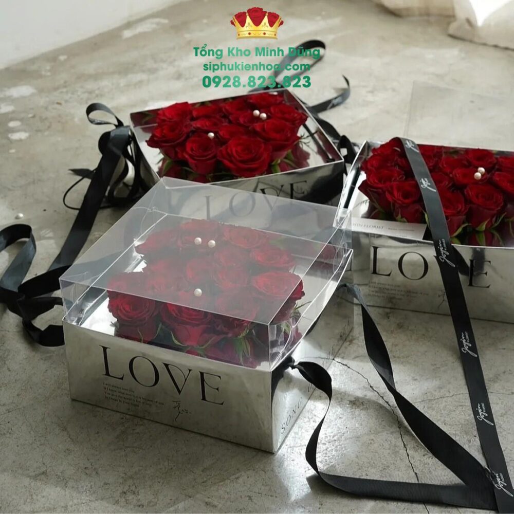 Hộp Tim Bạc Chữ Love Cao Cấp (Set 2 Cái) - Ảnh 2