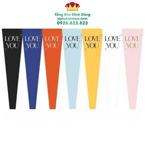 Túi Đựng Hoa 1 Bông Cao Cấp: Love You + 2 Trái Tim