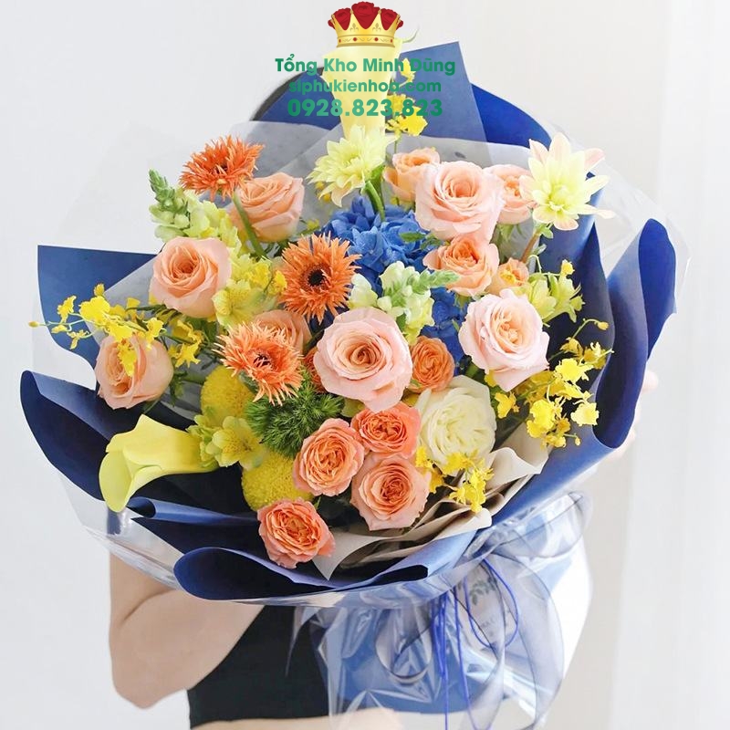 Giấy Bóng Đặc Chất Dày Dặn Satin Hq Cao Cấp - Sỉ Phụ Kiện Hoa Giấy Bóng Đặc Chất Dày Dặn Satin Hq Cao Cấp - Ảnh 3