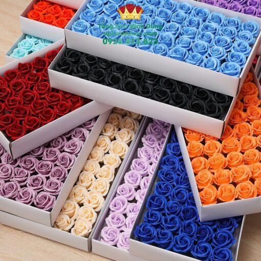 Đầu Bông Hoa Sáp 4 Lớp Cánh Tròn Cao Cấp - Ảnh 3