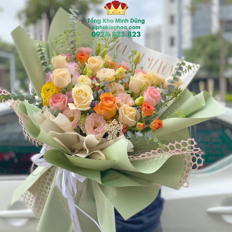 Giấy Bóng Đặc Chất Dày Dặn Satin Hq Cao Cấp - Sỉ Phụ Kiện Hoa Giấy Bóng Đặc Chất Dày Dặn Satin Hq Cao Cấp - Ảnh 5