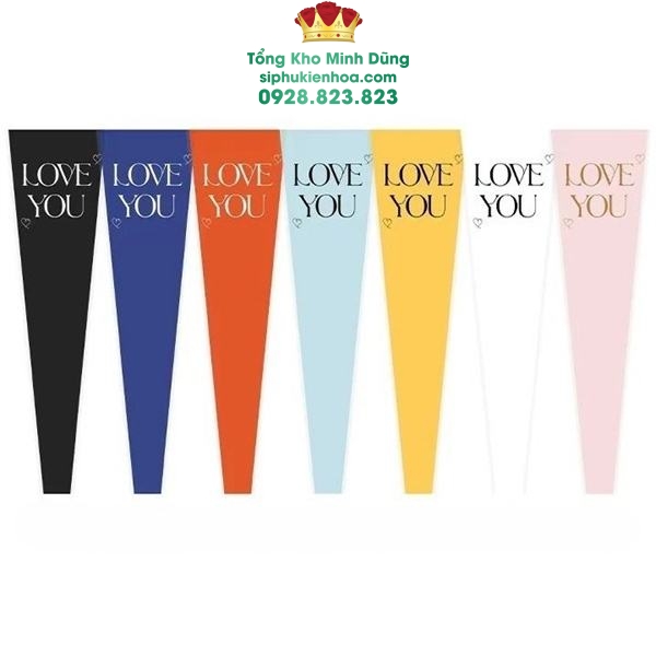 Túi Đựng Hoa 1 Bông Cao Cấp: Love You + 2 Trái Tim - Sỉ Phụ Kiện Hoa Túi Đựng Hoa 1 Bông Cao Cấp: Love You + 2 Trái Tim