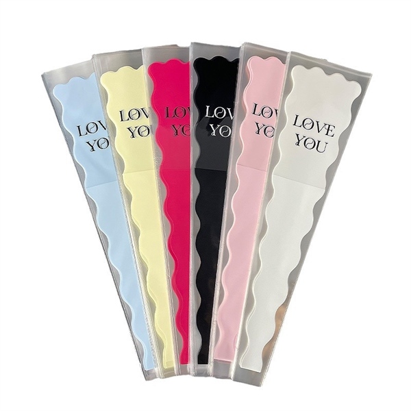 Túi Đựng Hoa 1 Bông Cao Cấp: Love You Gợn Sóng
