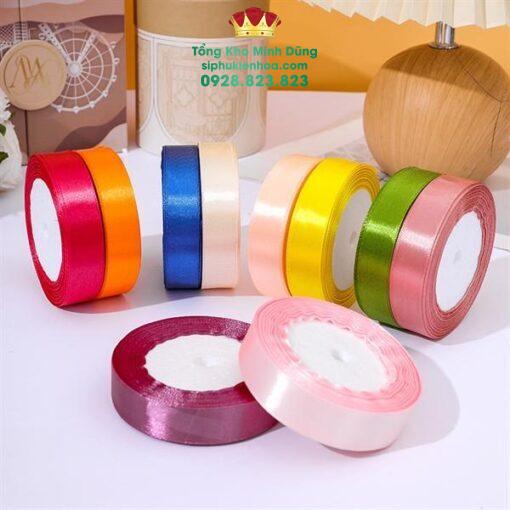 Ruy Băng Lụa Trơn 2Cm Cao Cấp - Ảnh 5