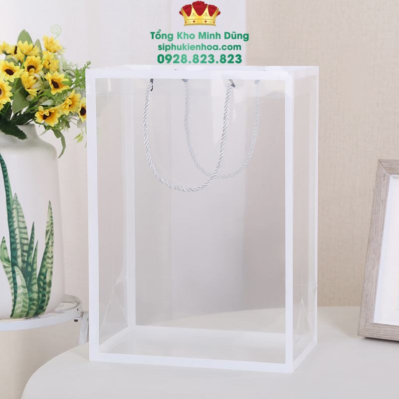 Túi Nhựa Trong Suốt Viền Cao Cấp (Set 10C) - Sỉ Phụ Kiện Hoa Túi Nhựa Trong Suốt Viền Cao Cấp (Set 10C)