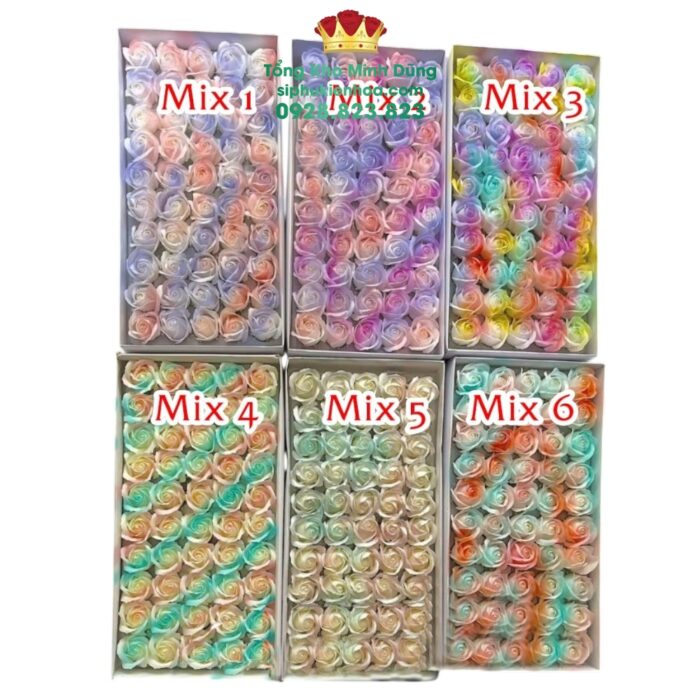 Hoa Sáp Mix Màu Cao Cấp
