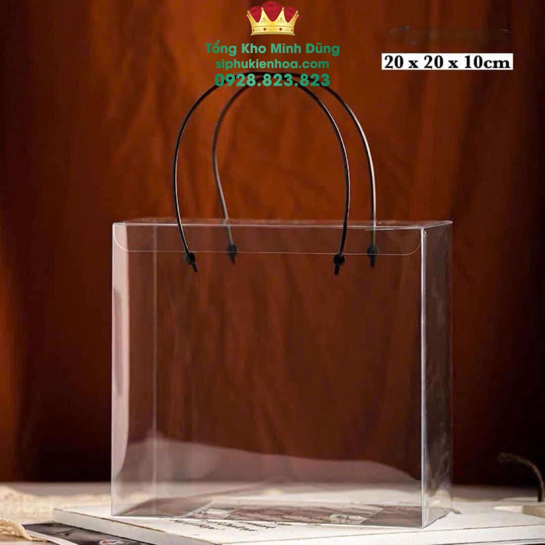 Hộp Mika Nhựa Trong 20X20X10 Cao Cấp (Set 10 Cái) - Sỉ Phụ Kiện Hoa Hộp Mika Nhựa Trong 20X20X10 Cao Cấp (Set 10 Cái)