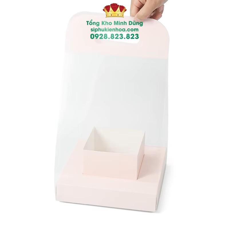 Túi Cắm Hoa Mika Đế Vuông Cao Cấp (Set 10 Cái) - Sỉ Phụ Kiện Hoa Túi Cắm Hoa Mika Đế Vuông Cao Cấp (Set 10 Cái)