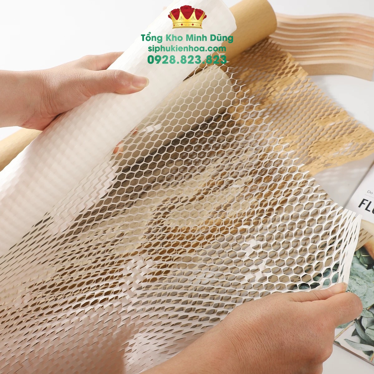 Giấy Cuộn Kéo Lưới Lục Giác Nghệ Thuật Cao Cấp 50Cm X 10 Yard - Sỉ Phụ Kiện Hoa Giấy Cuộn Kéo Lưới Lục Giác Nghệ Thuật Cao Cấp 50Cm X 10 Yard - Ảnh 2