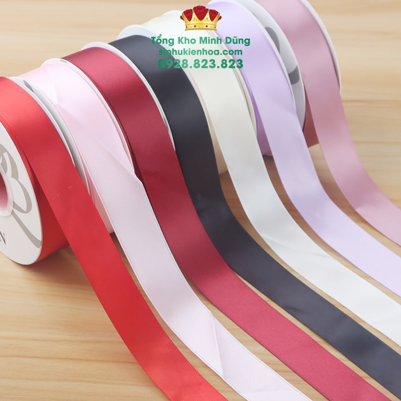 Ruy Băng Cối 2.5Cm Cao Cấp - Sỉ Phụ Kiện Hoa Ruy Băng Cối 2.5Cm Cao Cấp - Ảnh 2