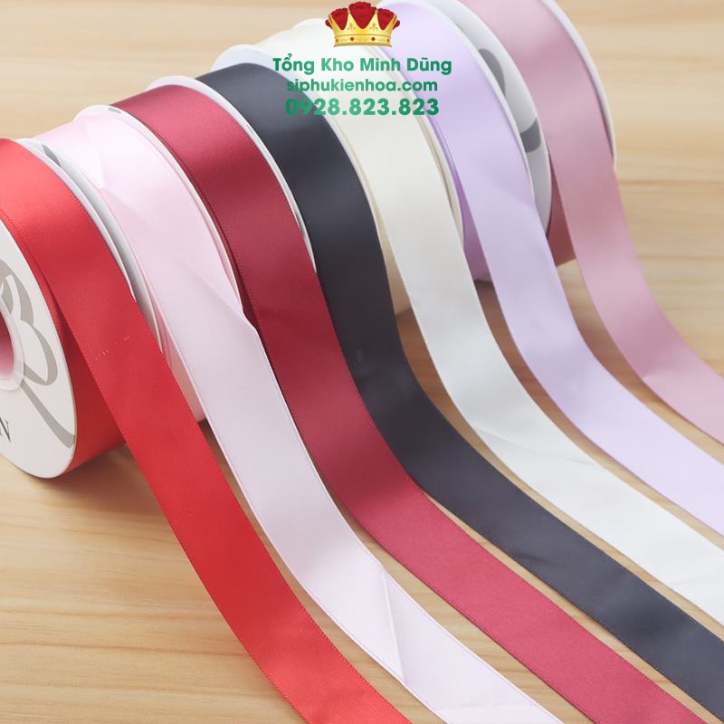 Ruy Băng Cối 2.5Cm Cao Cấp - Sỉ Phụ Kiện Hoa Ruy Băng Cối 2.5Cm Cao Cấp - Ảnh 2