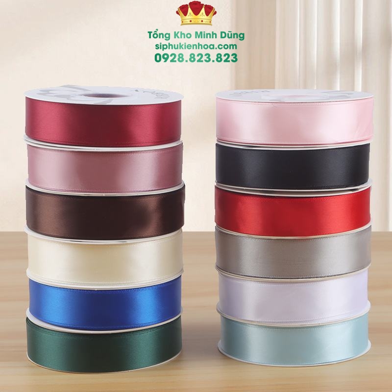 Ruy Băng Cối 2.5Cm Cao Cấp - Sỉ Phụ Kiện Hoa Ruy Băng Cối 2.5Cm Cao Cấp