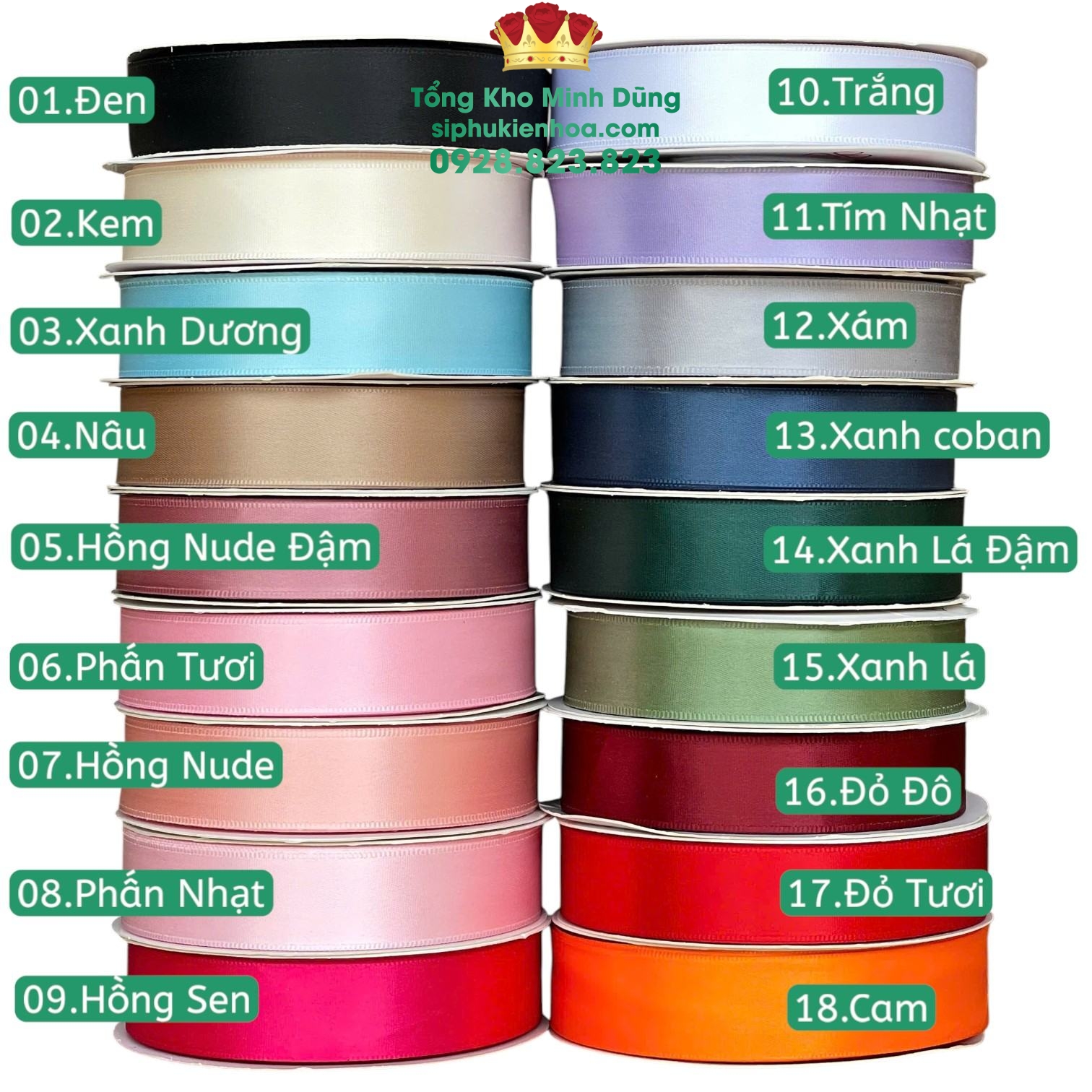 Ruy Băng Cối 2.5Cm Cao Cấp - Sỉ Phụ Kiện Hoa Ruy Băng Cối 2.5Cm Cao Cấp - Ảnh 4