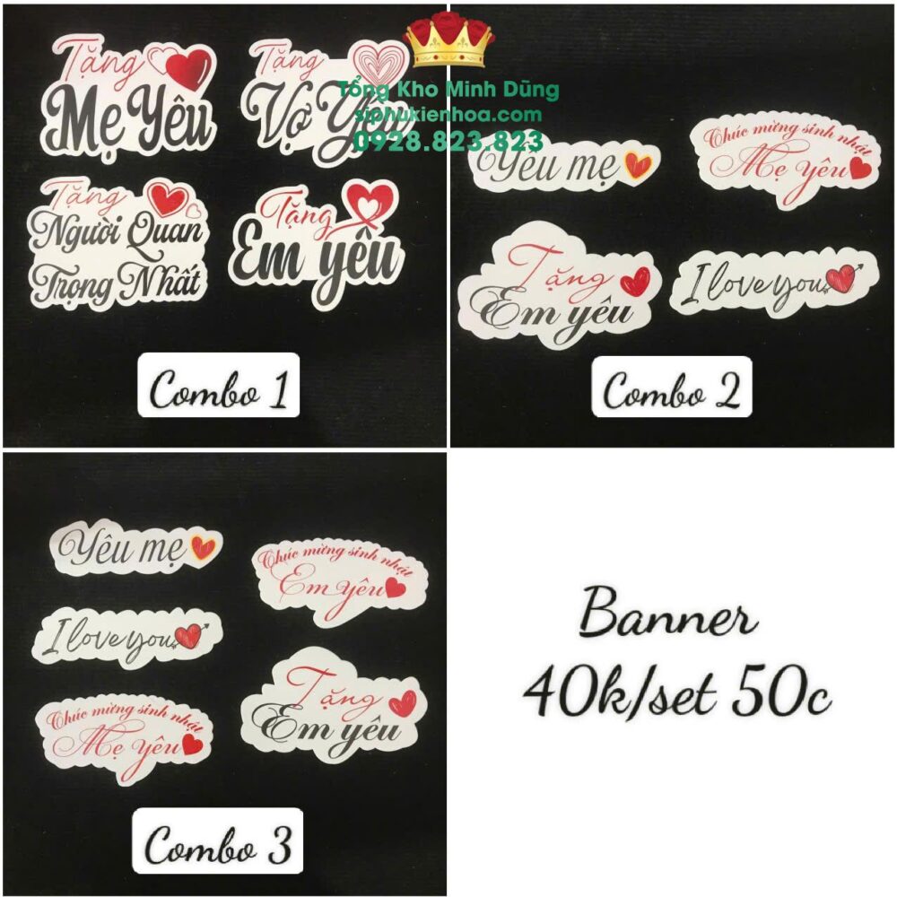 Baner Mix Cao Cấp - Set 50 Cái