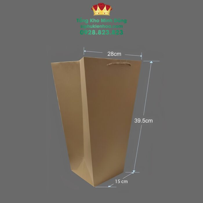 Túi Giấy Xi Măng Hình Thang Cao Cấp (Set 10 Cái)
