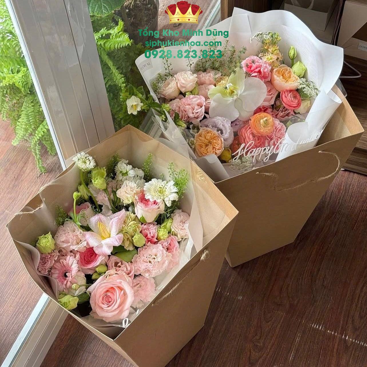 Túi Giấy Xi Măng Hình Thang Cao Cấp (Set 10 Cái) - Sỉ Phụ Kiện Hoa Túi Giấy Xi Măng Hình Thang Cao Cấp (Set 10 Cái) - Ảnh 3