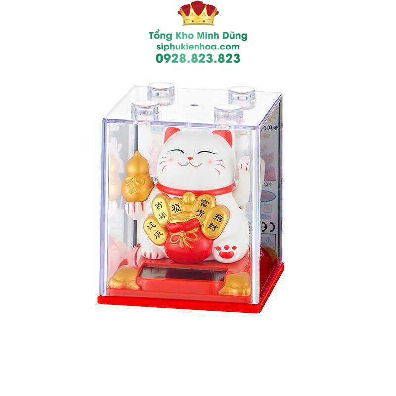 Mèo Thần Tài May Mắn Size 8.3cm - Sỉ Phụ Kiện Hoa Mèo Thần Tài May Mắn Size 8.3cm - Ảnh 2