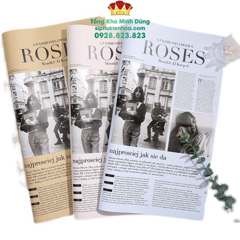 Giấy 2 Mặt Paper Cao Cấp - Sỉ Phụ Kiện Hoa Giấy 2 Mặt Paper Cao Cấp - Ảnh 3