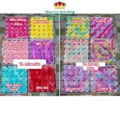 Hoa Sáp 7L Cánh Tim Mix Màu - Loang Màu Cao Cấp