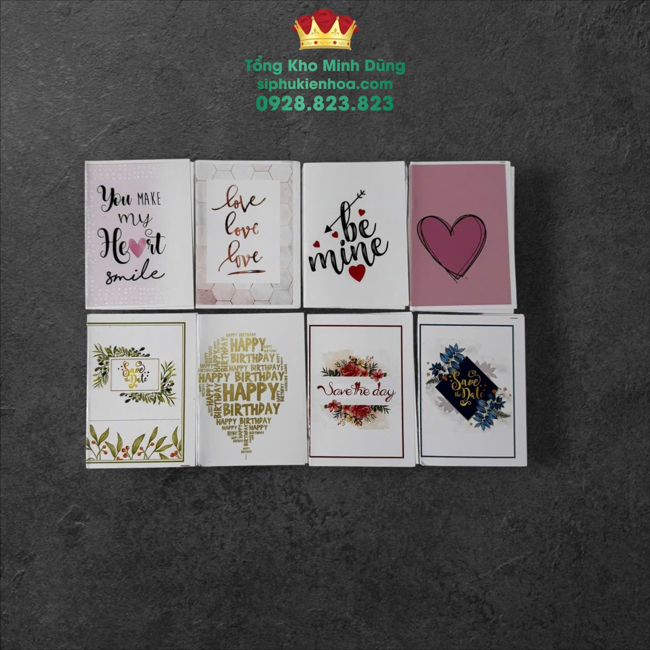 Set Thiệp Ghi Lời Chúc Cao Cấp (Set 40 Cái) - Sỉ Phụ Kiện Hoa Set Thiệp Ghi Lời Chúc Cao Cấp (Set 40 Cái) - Ảnh 3