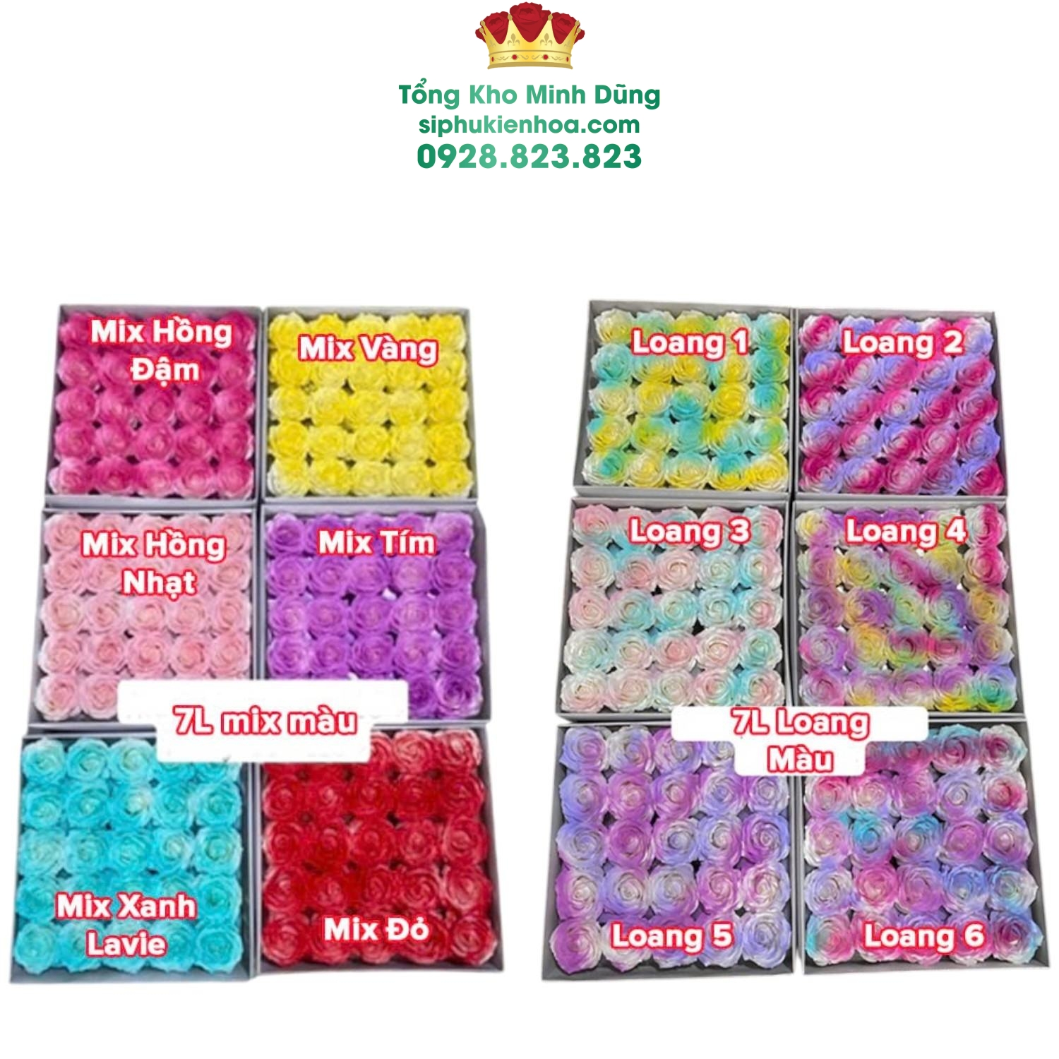 Hoa Sáp 7L Cánh Tim Mix Màu - Loang Màu Cao Cấp - Sỉ Phụ Kiện Hoa Hoa Sáp 7L Cánh Tim Mix Màu - Loang Màu Cao Cấp