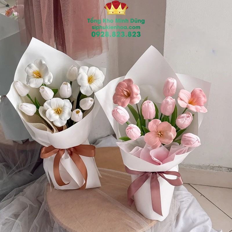 Hoa Sáp Tuylip Nở Cao Cấp (Hộp 25 Bông) - Sỉ Phụ Kiện Hoa Hoa Sáp Tuylip Nở Cao Cấp (Hộp 25 Bông) - Ảnh 4
