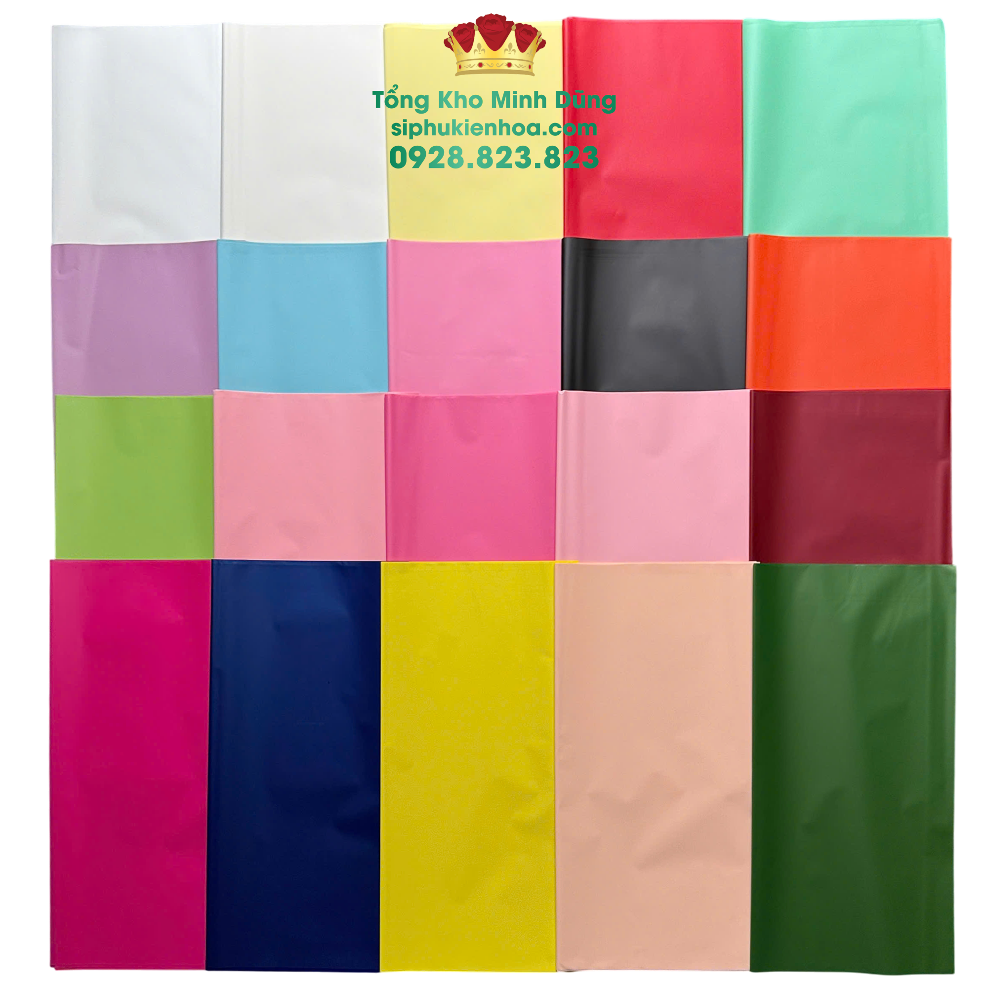 Giấy 1m bóng mờ trơn gói hoa cao cấp - Bảng màu cơ bản - Sỉ Phụ Kiện Hoa Giấy 1m bóng mờ trơn gói hoa cao cấp - Bảng màu cơ bản
