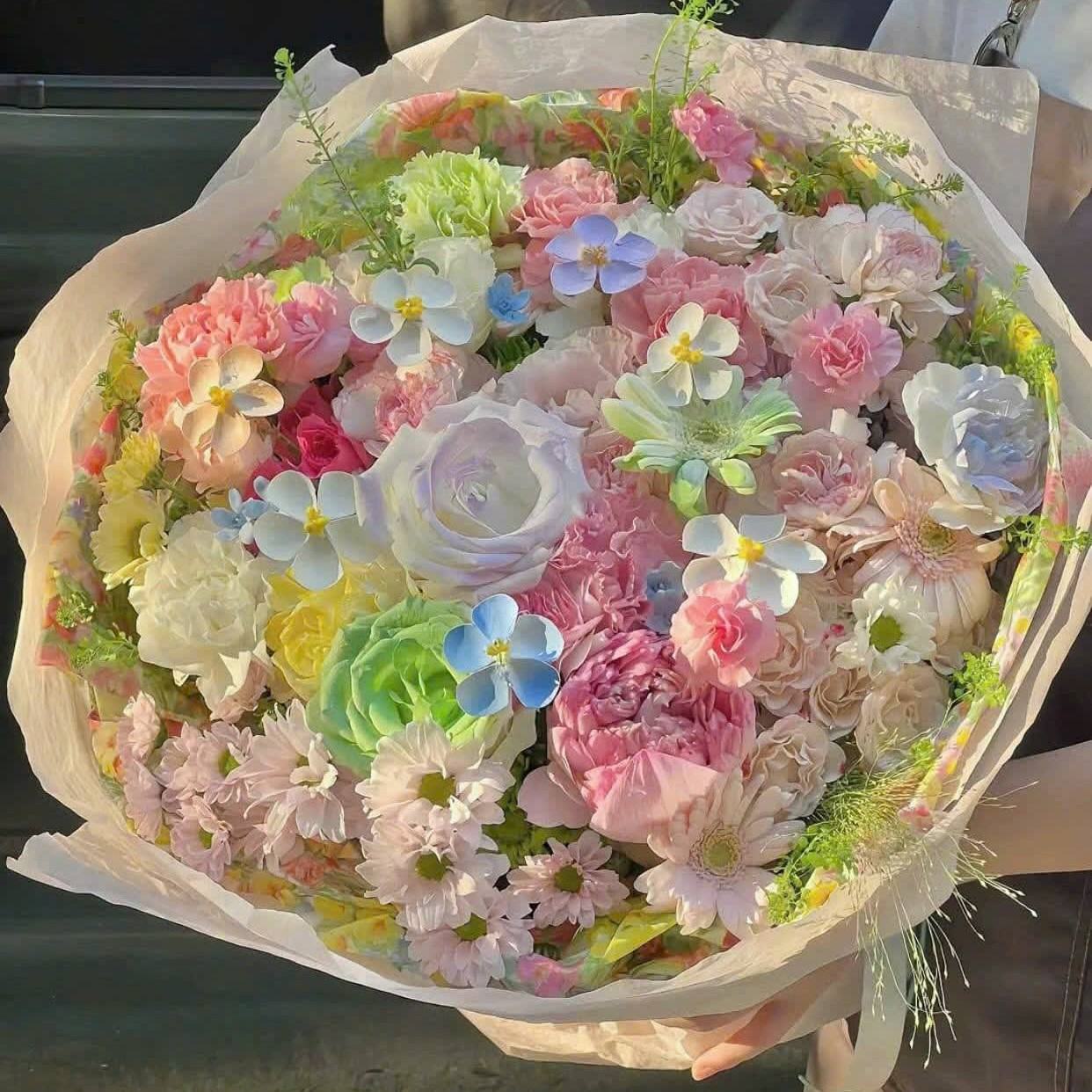 Giấy nhăn hoa sơn dầu - Sỉ Phụ Kiện Hoa Giấy nhăn hoa sơn dầu - Ảnh 2