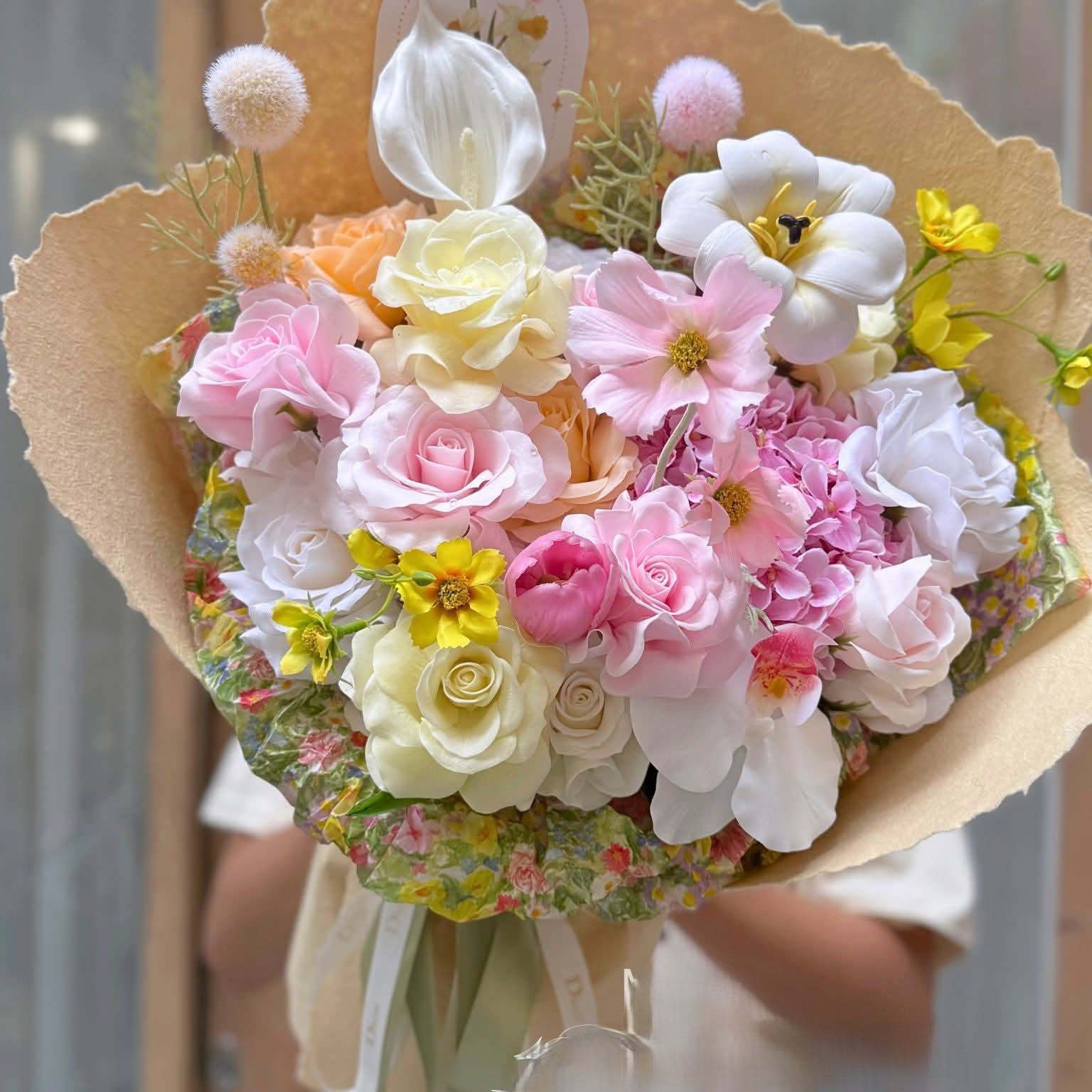 Giấy nhăn hoa sơn dầu - Sỉ Phụ Kiện Hoa Giấy nhăn hoa sơn dầu - Ảnh 3