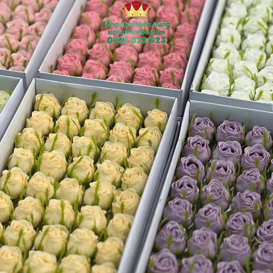 Đầu Bông Hoa sáp Nụ Hồng - Sỉ Phụ Kiện Hoa Đầu Bông Hoa sáp Nụ Hồng - Ảnh 3