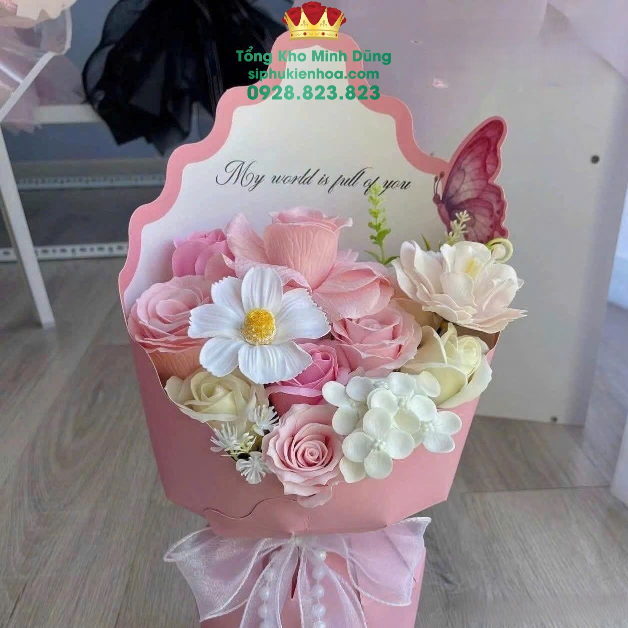 Hoa sáp cúc cánh bướm hàng Trung cao cấp - Sỉ Phụ Kiện Hoa Hoa sáp cúc cánh bướm hàng Trung cao cấp - Ảnh 4