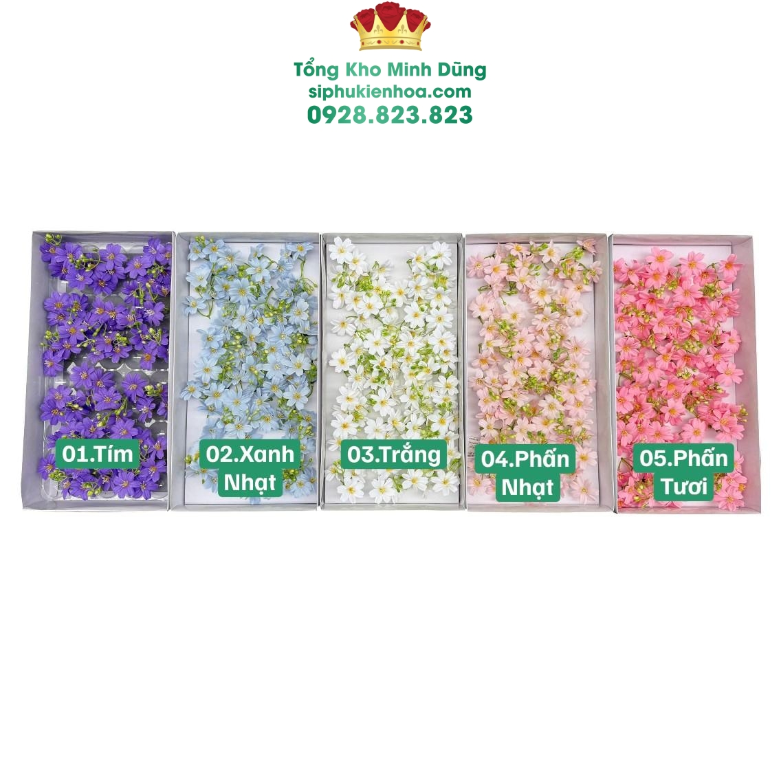 Hoa sáp cúc cánh tim cụm - Sỉ Phụ Kiện Hoa Hoa sáp cúc cánh tim cụm - Ảnh 2