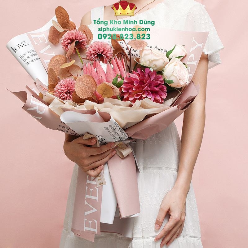 Giấy 2m họa tiết Happy Everyday - Sỉ Phụ Kiện Hoa Giấy 2m họa tiết Happy Everyday - Ảnh 2