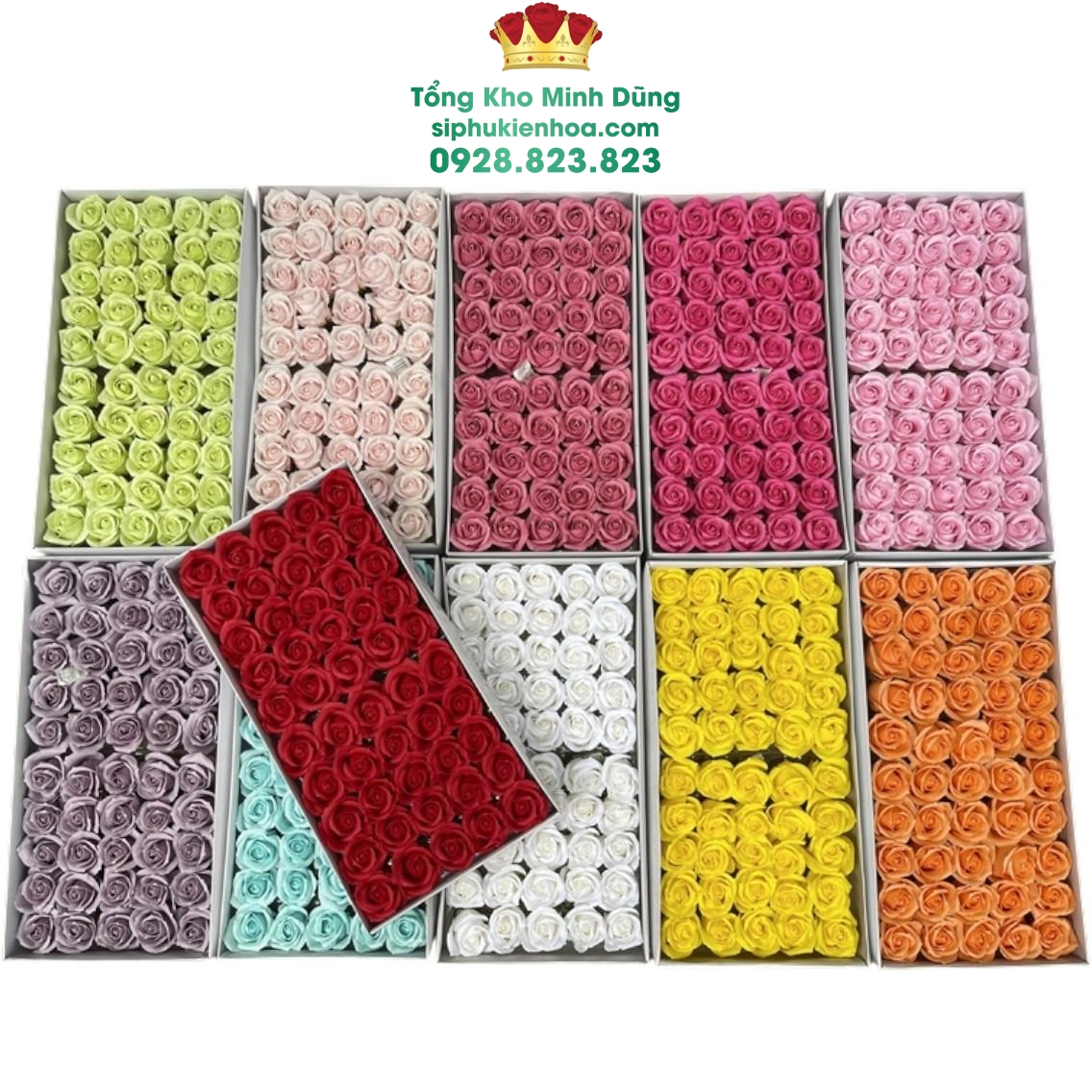 Hộp Đầu Bông 5L Mỹ Nữ Cao Cấp - Sỉ Phụ Kiện Hoa Hộp Đầu Bông 5L Mỹ Nữ Cao Cấp