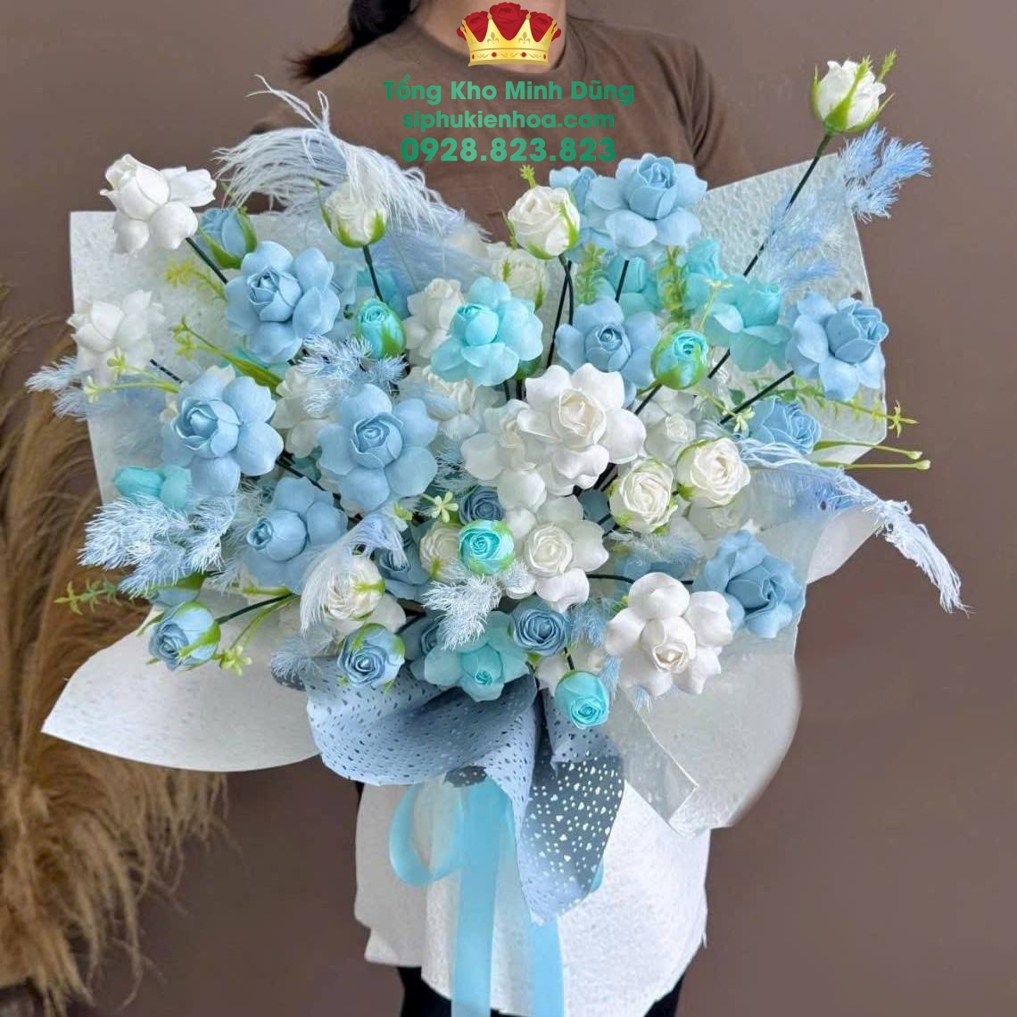 Đầu Bông Hoa sáp Nụ Hồng - Sỉ Phụ Kiện Hoa Đầu Bông Hoa sáp Nụ Hồng - Ảnh 2