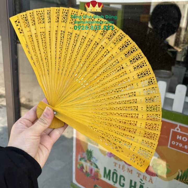 Quạt Gỗ Trang Trí - Sỉ Phụ Kiện Hoa Quạt Gỗ Trang Trí - Ảnh 3