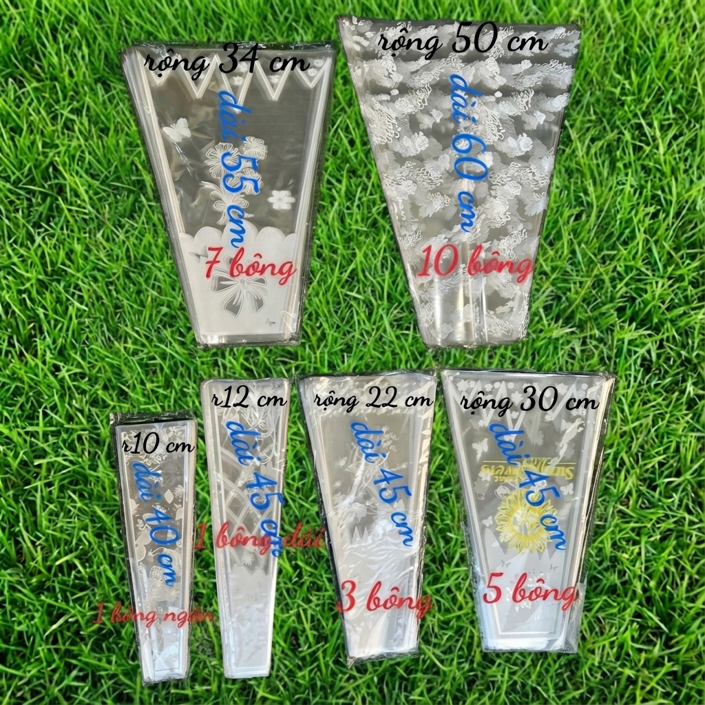 Túi Kiếng Đựng Hoa( Set 100 Cái) - Sỉ Phụ Kiện Hoa Túi Kiếng Đựng Hoa( Set 100 Cái)
