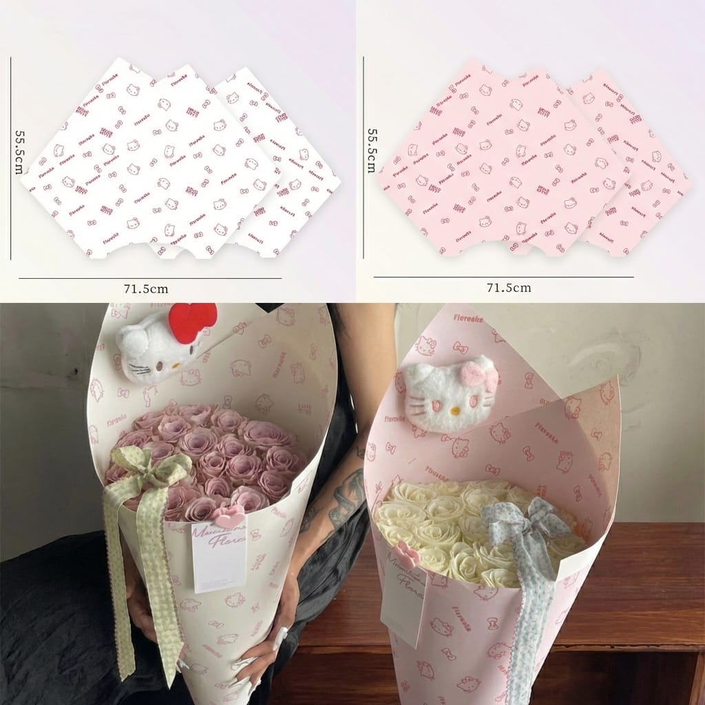 Cốt Đôi Hello Kitty(Tập 5 tờ) - Sỉ Phụ Kiện Hoa Cốt Đôi Hello Kitty(Tập 5 tờ)