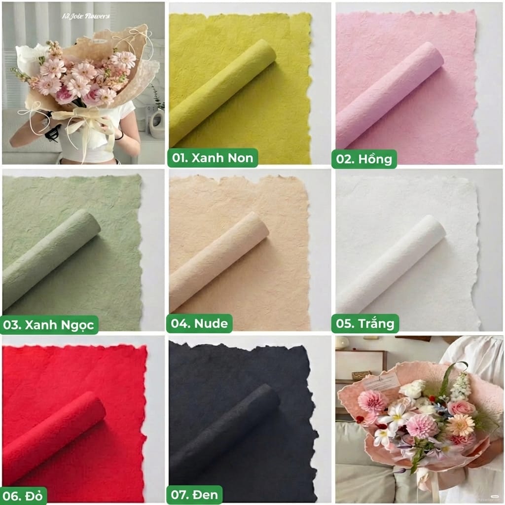 Giấy Xé Trơn Cao Cấp(Xấp 5 tờ) - Sỉ Phụ Kiện Hoa Giấy Xé Trơn Cao Cấp(Xấp 5 tờ)