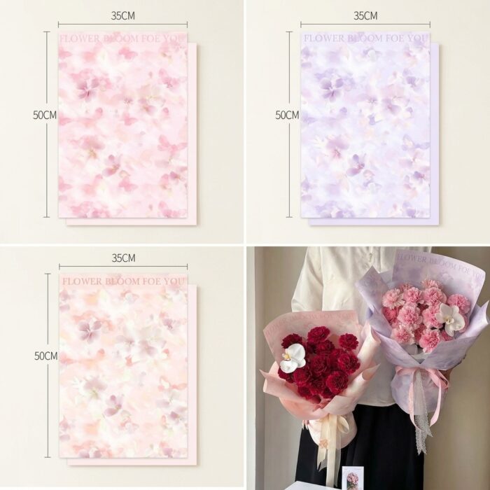 Giấy Nền Hoa Loang Màu Flower Bloom Cao Cấp