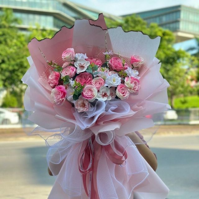 Hoa Sáp 7 Lớp Bất Tử Loang Hồng VIp (Hộp25b) - Sỉ Phụ Kiện Hoa Hoa Sáp 7 Lớp Bất Tử Loang Hồng VIp (Hộp25b) - Ảnh 2