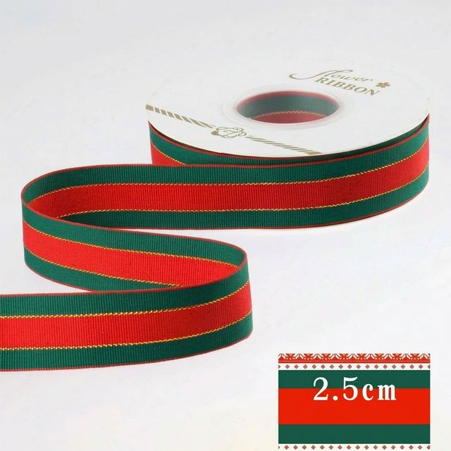 Ruy Băng Sọc Xanh Đỏ Cao Cấp (25y) - Sỉ Phụ Kiện Hoa Ruy Băng Sọc Xanh Đỏ Cao Cấp (25y) - Ảnh 3