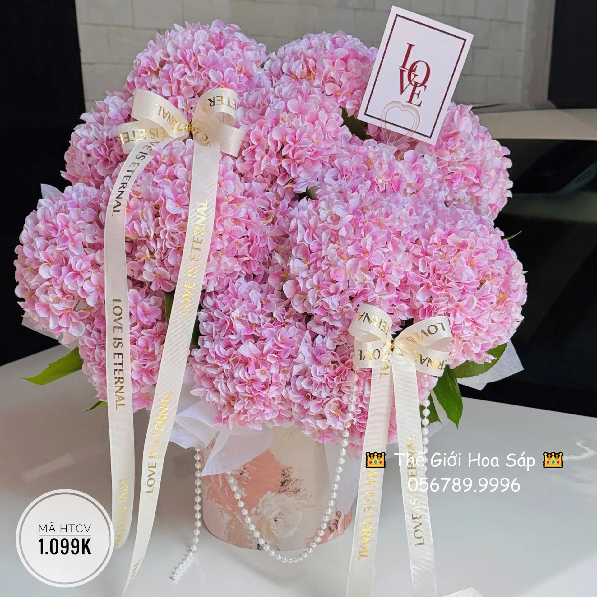 Cành Tú Cầu Cụm Trung 3D Vip (Cành Ngắn 5 Bông) - Sỉ Phụ Kiện Hoa Cành Tú Cầu Cụm Trung 3D Vip (Cành Ngắn 5 Bông) - Ảnh 2